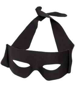 Sort halvmaske med bånd