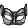 Sort katte halvmaske