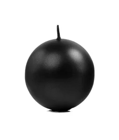Sort kuglelys, 8 cm