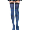 Sort og blå stribede stockings
