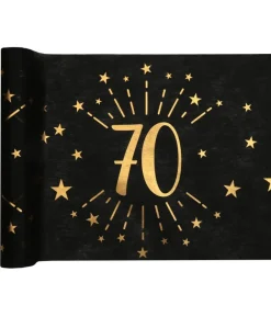 Sort og guld bordløber, 70 år