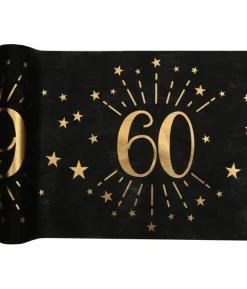 Sort og guld bordløber, 60 år
