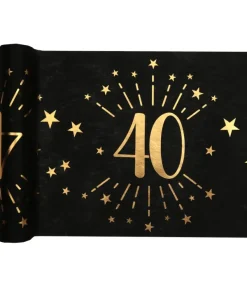 Sort og guld bordløber, 40 år
