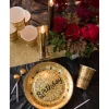 Sort og guld Happy Birthday servietter