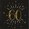Sort og guld servietter, 60 år