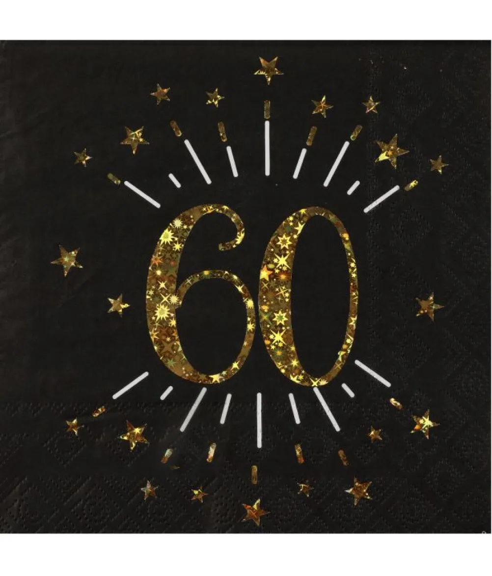 Sort og guld servietter, 60 år