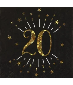 Sort og guld servietter, 20 år