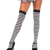 Sort og hvid stribede stockings, XL