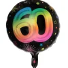 Sort og regnbue folieballon, 60 år