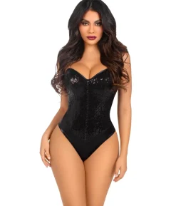 Sort palliet bodysuit