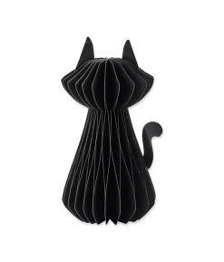 Sort papirvæv kat, 20 cm