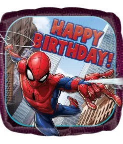 Spiderman Happy Birthday folieballon, 43 cm