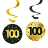 Spiraler i sort og guld, 100