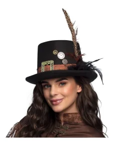 Steampunk hat med fjer