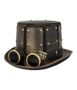 Steampunk hat med goggles