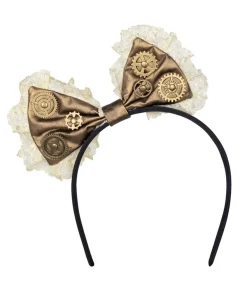 Steampunk hårbøjle med sløjfe