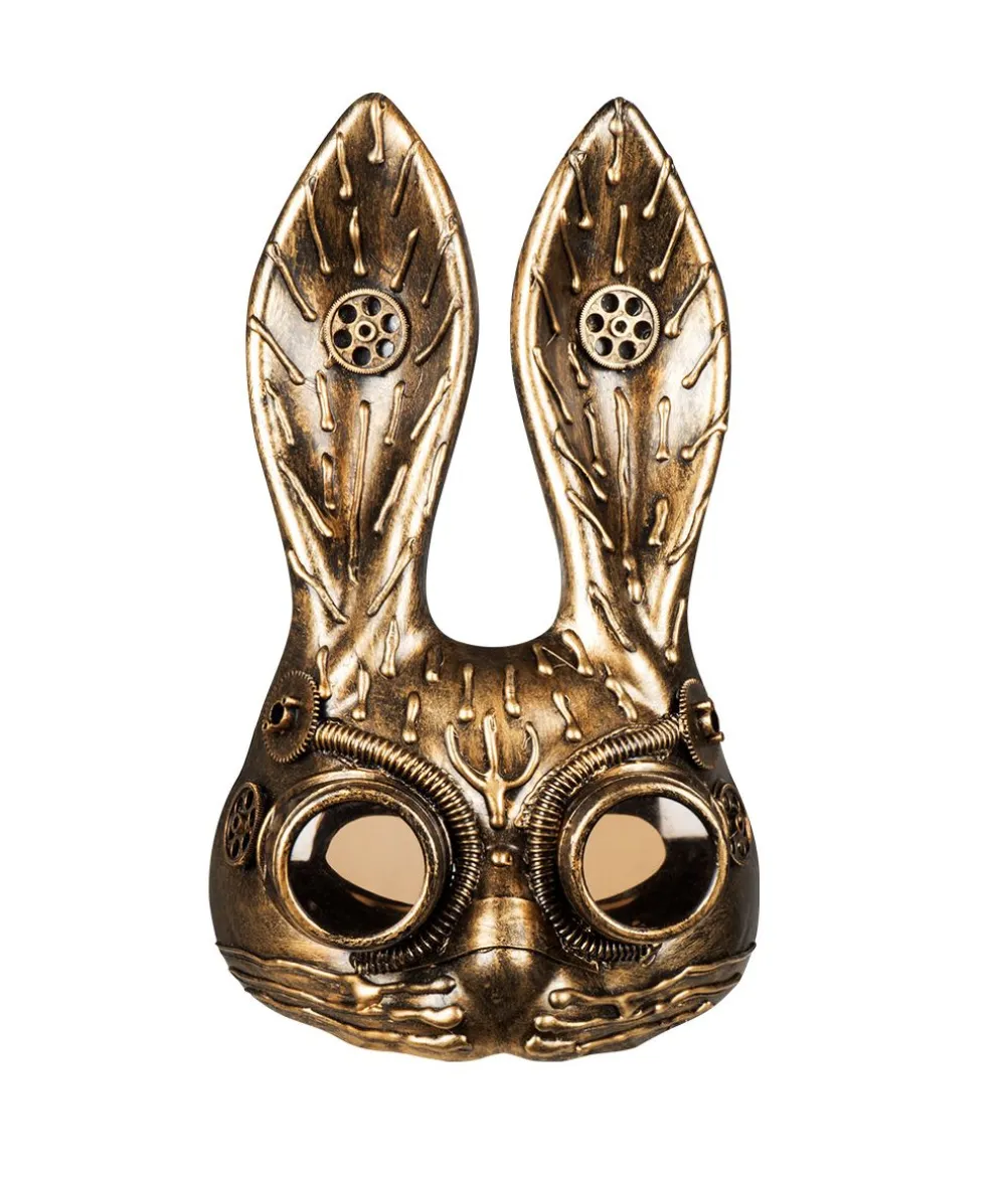Steampunk Kanin halvmaske
