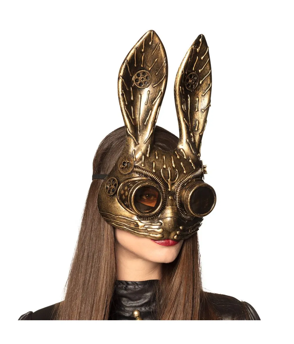Steampunk Kanin halvmaske
