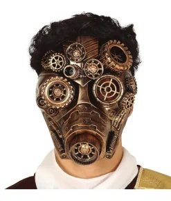 Steampunk maske, guld