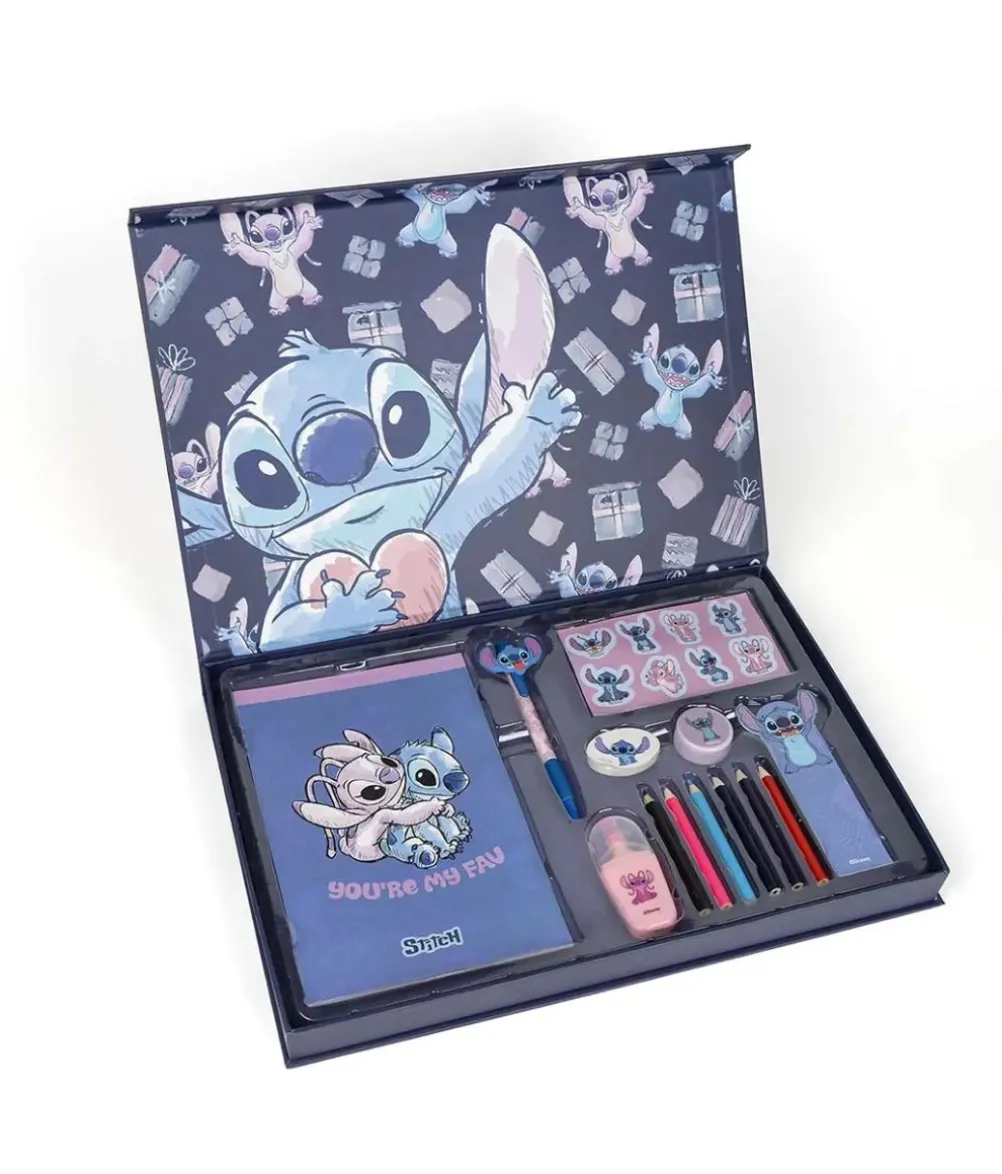 Stitch skrivesæt i gaveæske