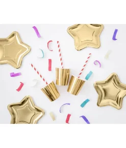 Stjerne tallerkner metallic, Guld