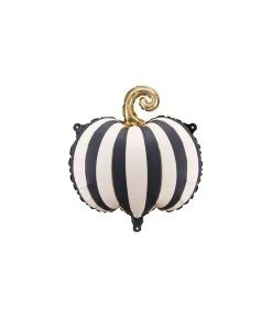Stribet græskar folieballon, 39 cm