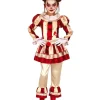 Striped Clown girl kostume
