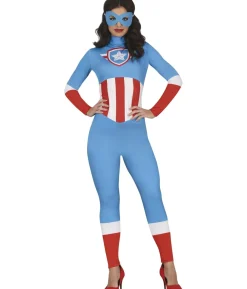 Superheltinde med stjerne kostume