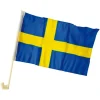 Svenske bil flag, 2 stk