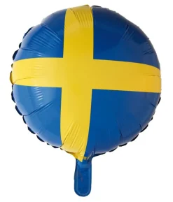 Svensk flag folieballon, 46 cm