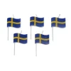 Svensk flag lys, 5 stk