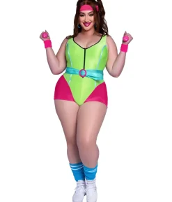 80s Workout Diva kostume Plus
