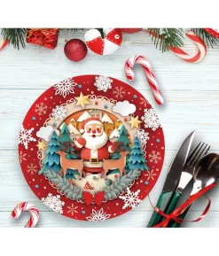 Tallerkner med Julemand, 23 cm