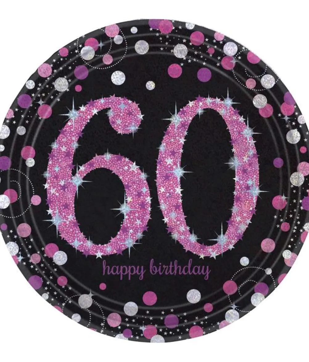 Tallerkner Pink Sparkling, 60 år