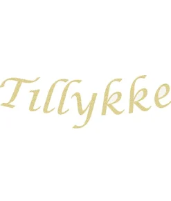 Tillykke guirlande, guld