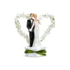 Topfigur Par med blomster hjerte, 16 cm