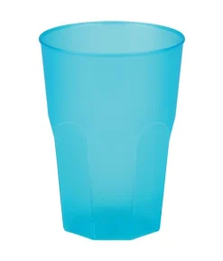 Turkis plast drikkeglas 420ml, 6 stk