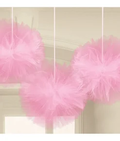 Tyl pomponer, pink
