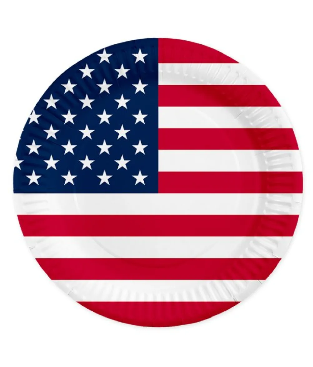 USA paptallerken, 8 stk
