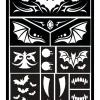 Vampyr makeup skabelon
