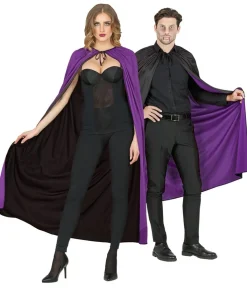 Vendebar kappe sort og lilla, 130 cm.
