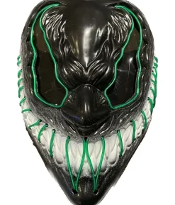 Venom maske med grønt lys
