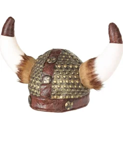 Vikingehjelm læder-look