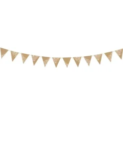Vimpelguirlande natur med blonder