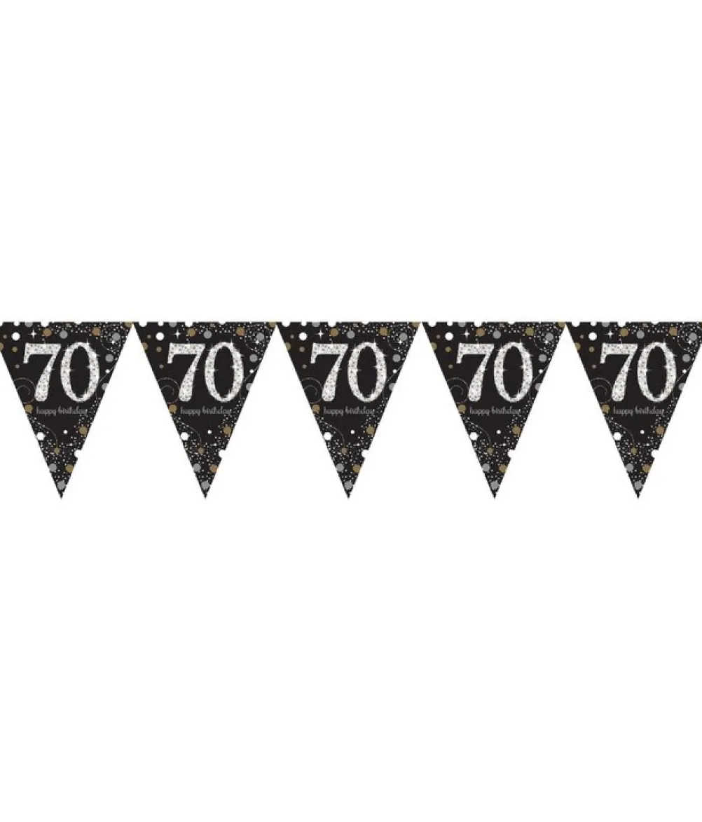 Vimpelguirlande 70 år Sparkling