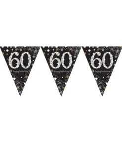Vimpelguirlande 60 år Sparkling