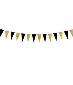 Vimpelguirlande sort og guld