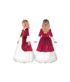 Vinrød prinsessekjole kostume