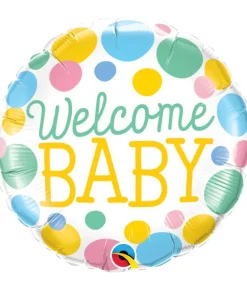Welcome baby folieballon, 45 cm