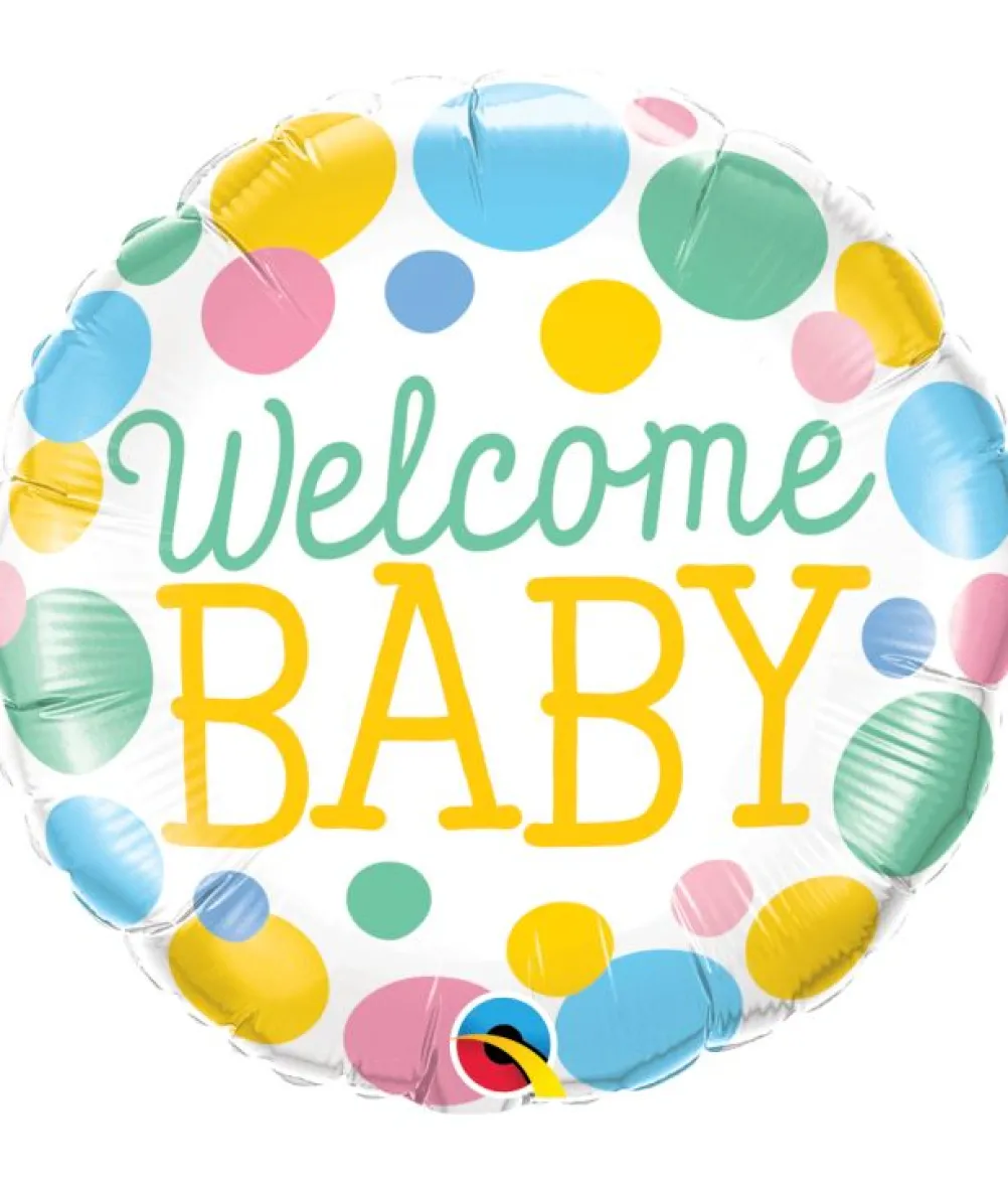 Welcome baby folieballon, 45 cm